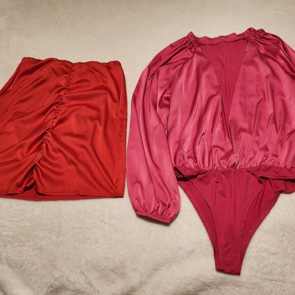 Two-Tone Satin 2 Piece - Picture 3 of 3